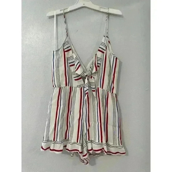 Tularosa Rompers Tularosa‎ Striped Romper Color: multi Size: S - Picture 6 of 6